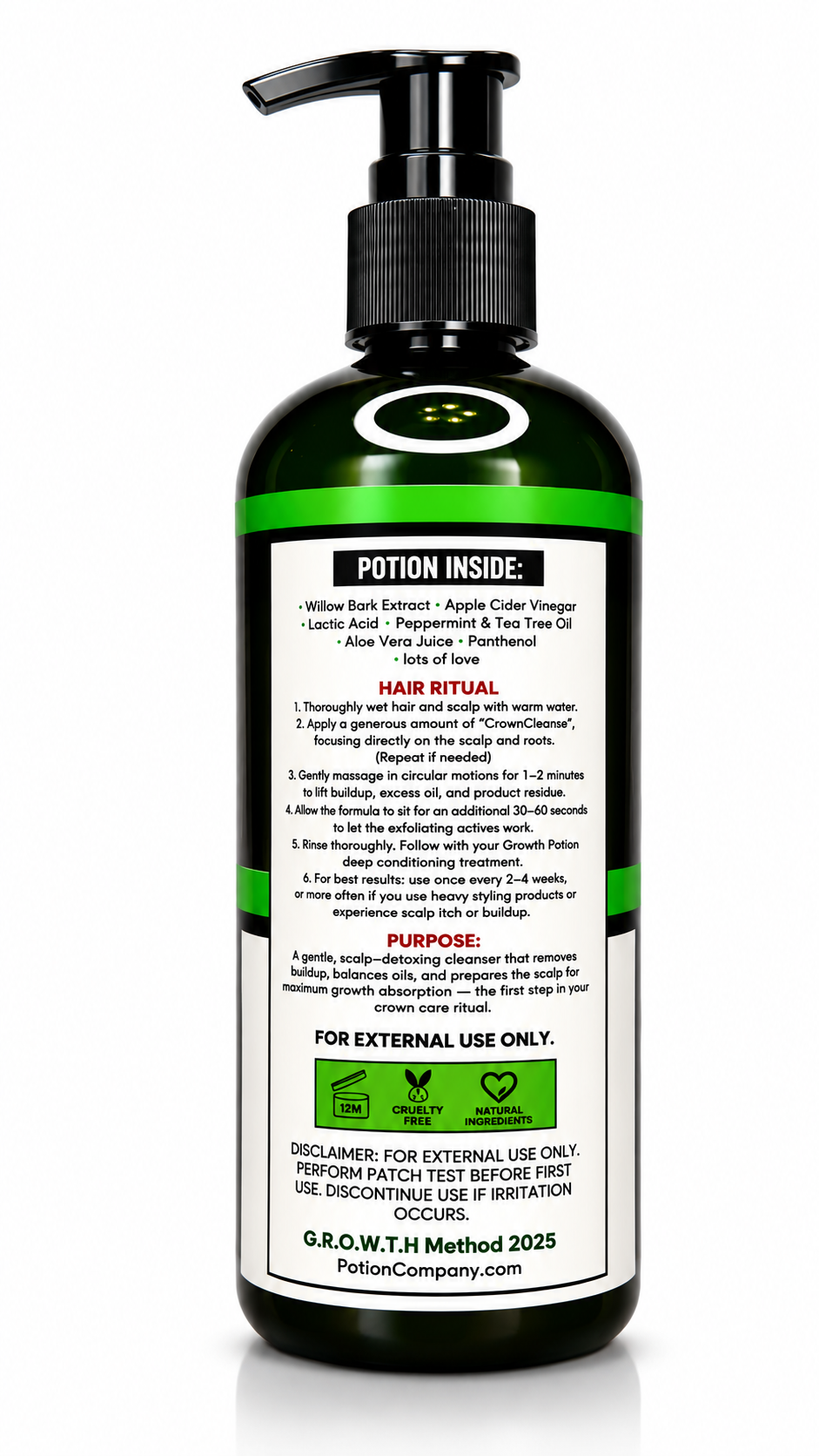 Crown Cleanse Detox Shampoo – Scalp Exfoliating Growth Cleanser
